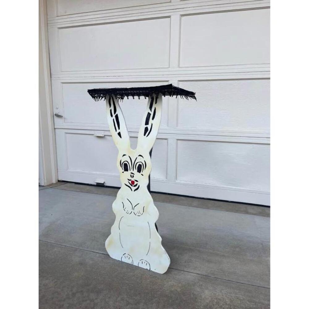 Vintage Magic Rabbit Stand Magician stand creepy bunny folding stand